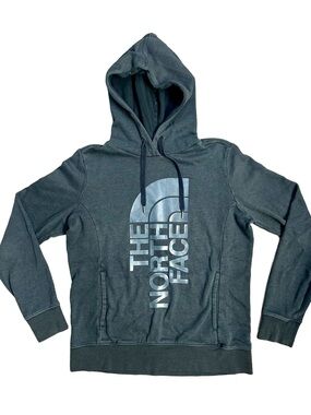 The North Face Women's Trivert Pullover Hoodie Gray Spell Out Size Medium